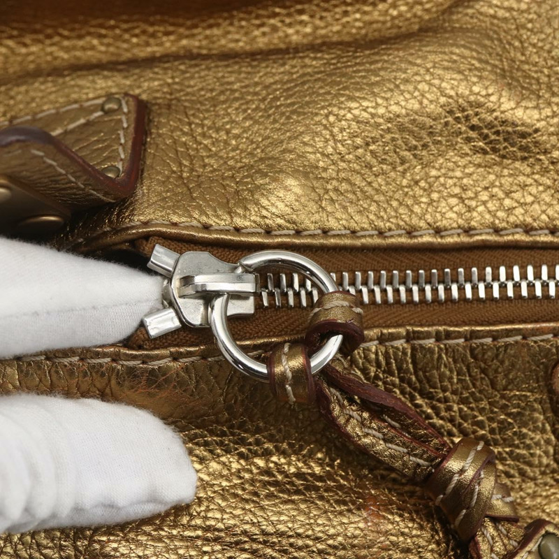 【日本直送】Chloe Paddington 手提包 皮革 米色 金色銀色 正品 am10339V-17