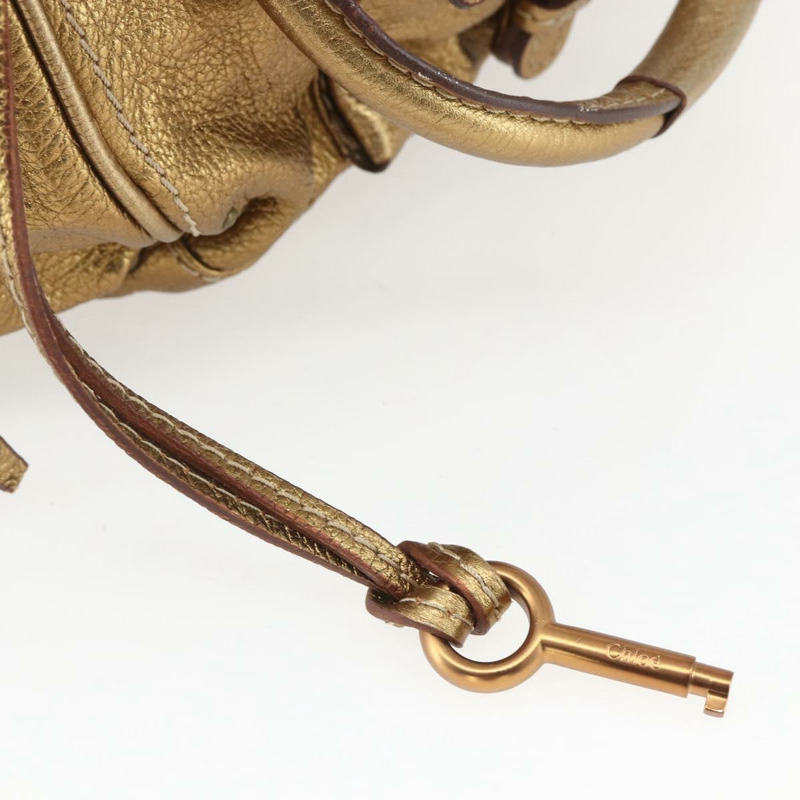 【日本直送】Chloe Paddington 手提包 皮革 米色 金色銀色 正品 am10339V-18