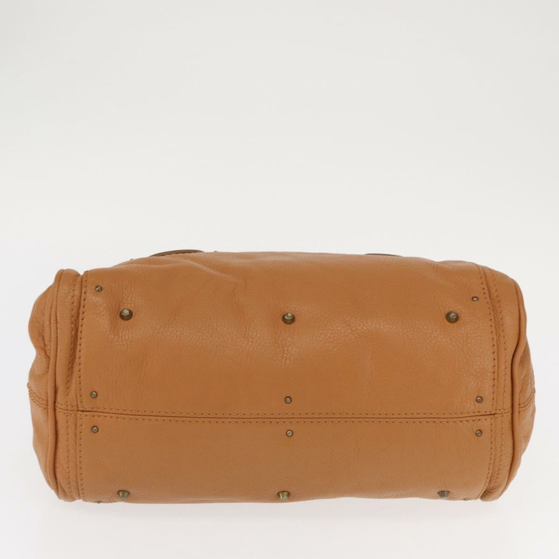 【日本直送】Chloe Paddington 手提包，棕色、金色、銀色皮革，正品 am10338V-5