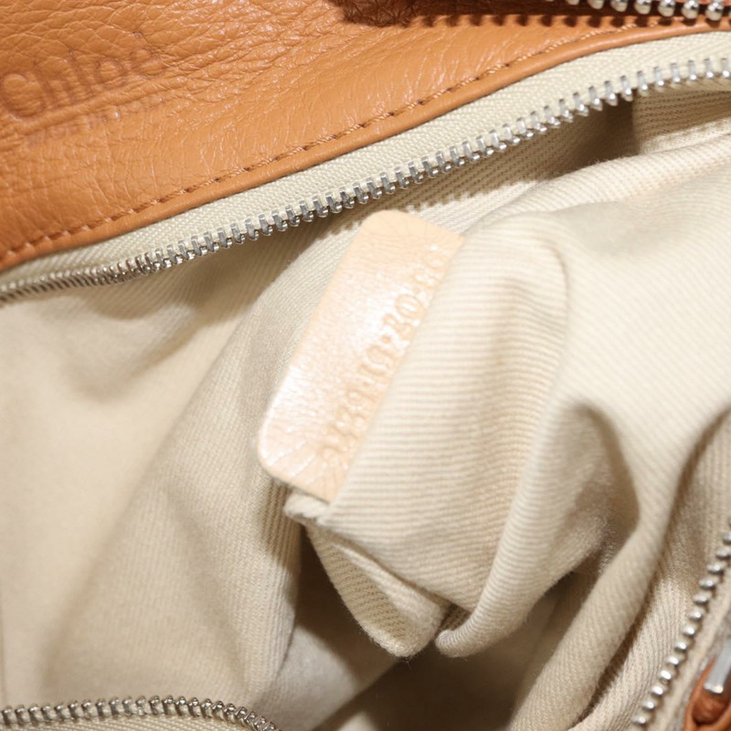 【日本直送】Chloe Paddington 手提包，棕色、金色、銀色皮革，正品 am10338V-11