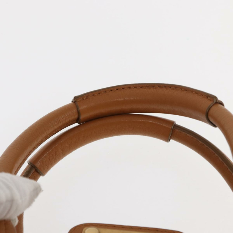 【日本直送】Chloe Paddington 手提包，棕色、金色、銀色皮革，正品 am10338V-13