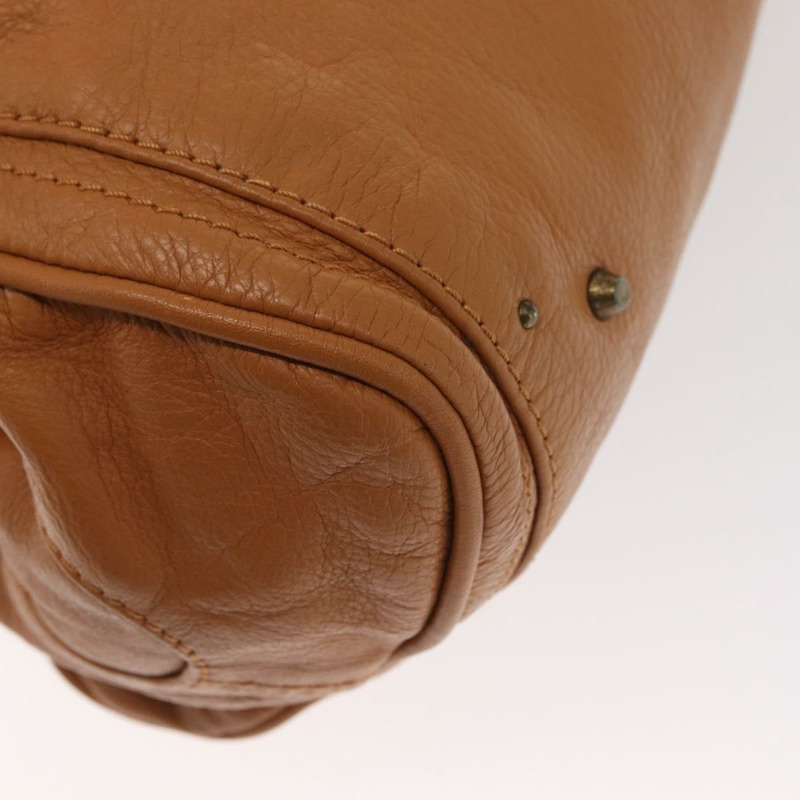 【日本直送】Chloe Paddington 手提包，棕色、金色、銀色皮革，正品 am10338V-15