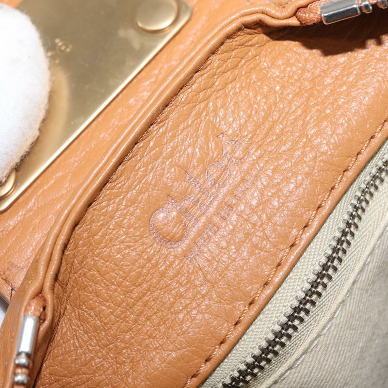 【日本直送】Chloe Paddington 手提包，棕色、金色、銀色皮革，正品 am10338V-18