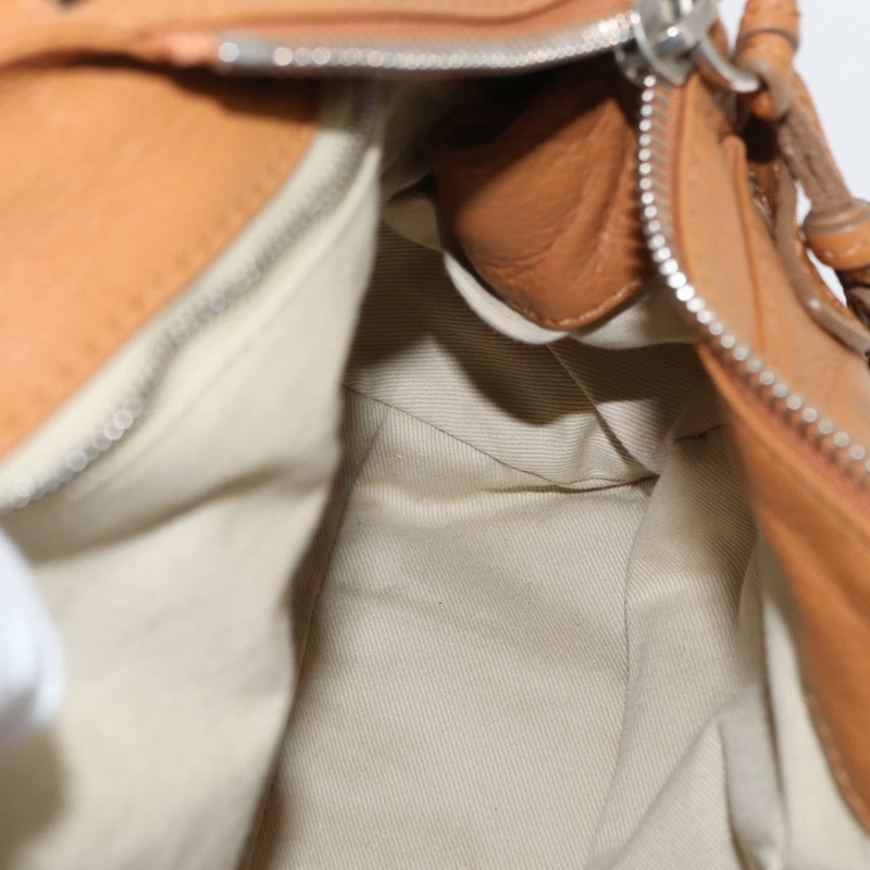 【日本直送】Chloe Paddington 手提包，棕色、金色、銀色皮革，正品 am10338V-19