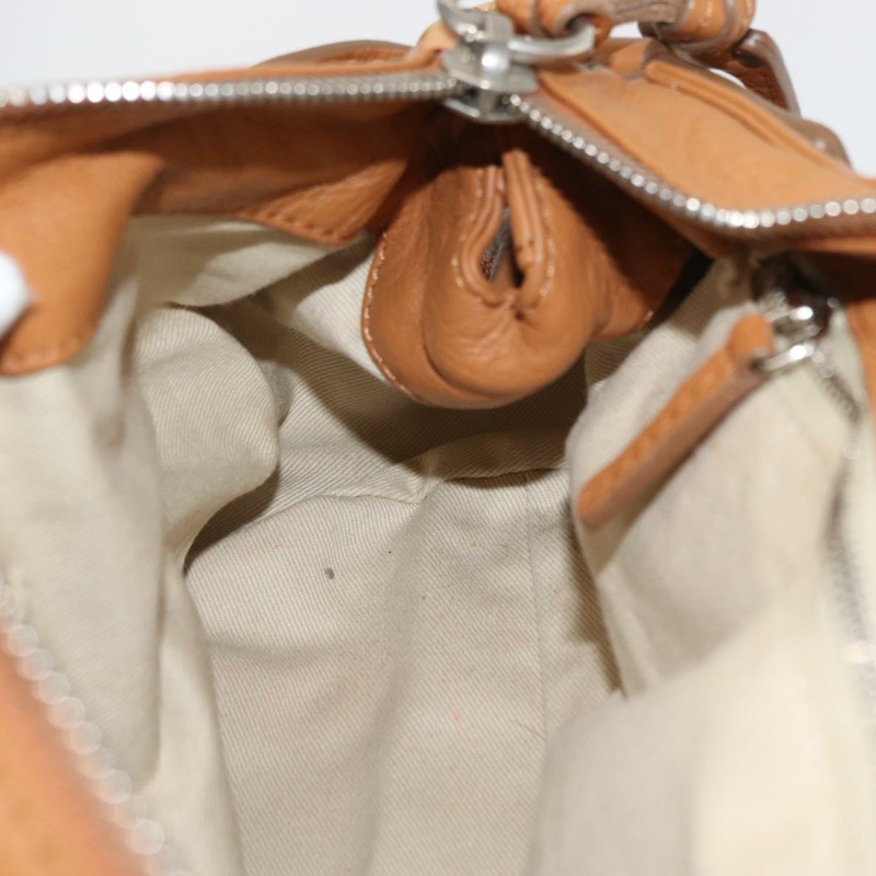 【日本直送】Chloe Paddington 手提包，棕色、金色、銀色皮革，正品 am10338V-20