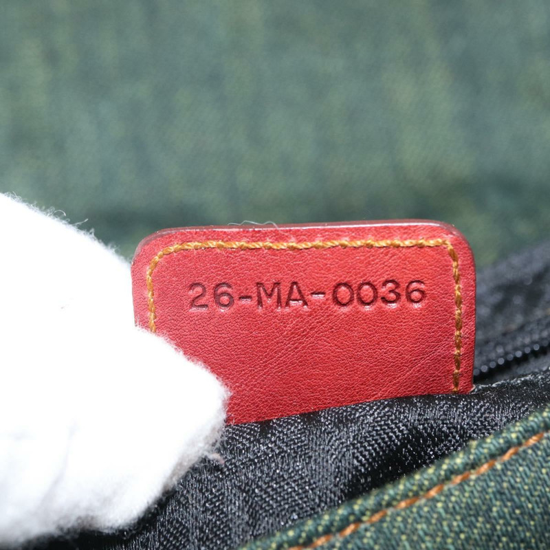 【日本直送】Christian Dior Gaucho 單肩包 牛仔綠 銀色 正品 162945V-10