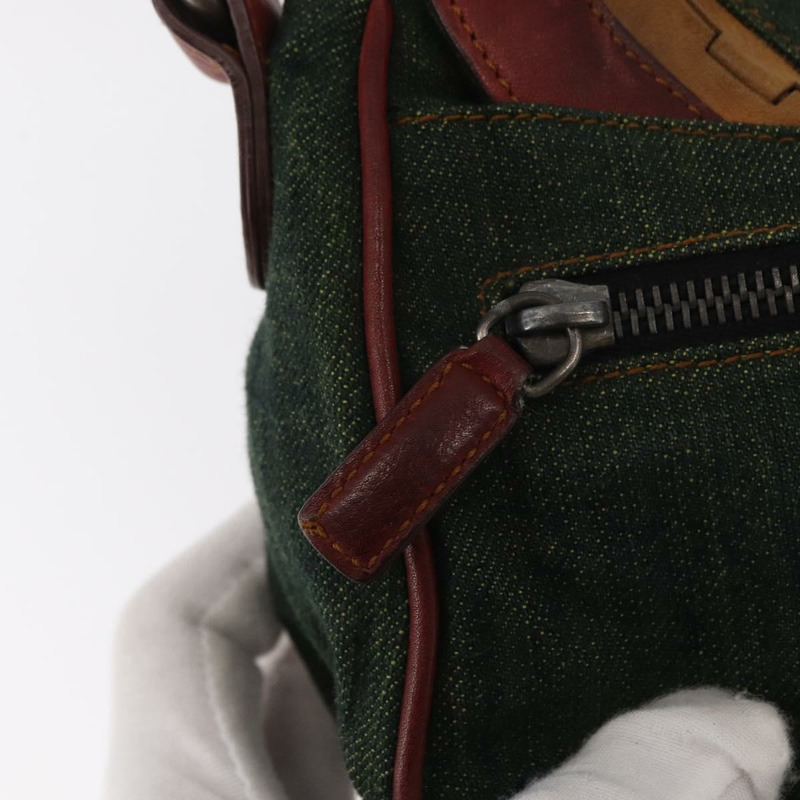 【日本直送】Christian Dior Gaucho 單肩包 牛仔綠 銀色 正品 162945V-17