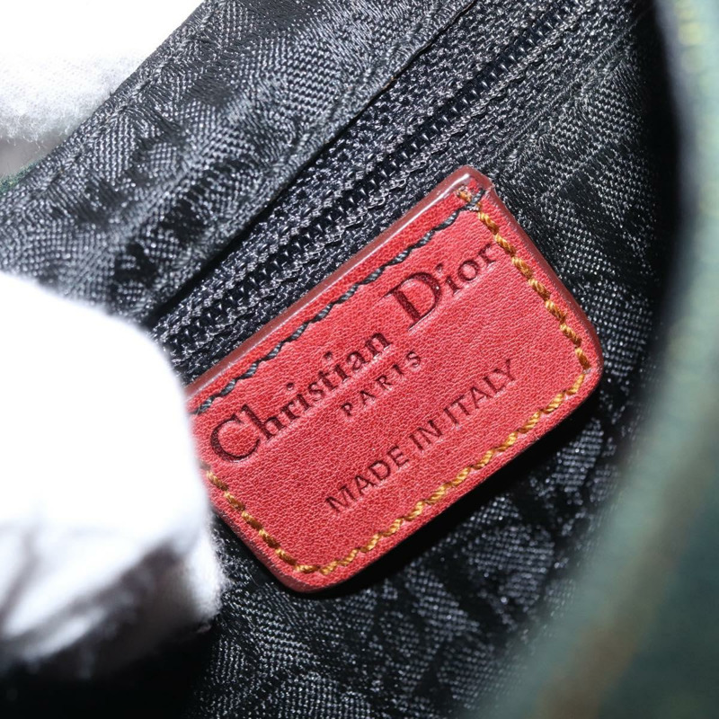 【日本直送】Christian Dior Gaucho 單肩包 牛仔綠 銀色 正品 162945V-21
