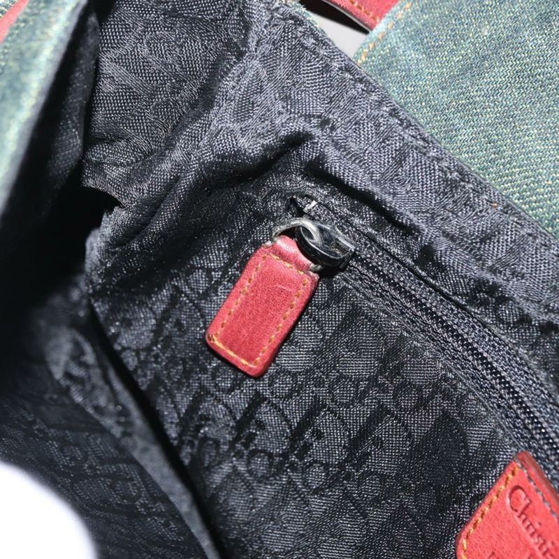 【日本直送】Christian Dior Gaucho 單肩包 牛仔綠 銀色 正品 162945V-24