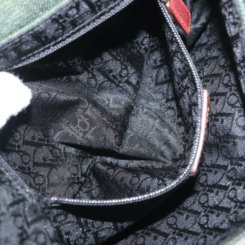 【日本直送】Christian Dior Gaucho 單肩包 牛仔綠 銀色 正品 162945V-25