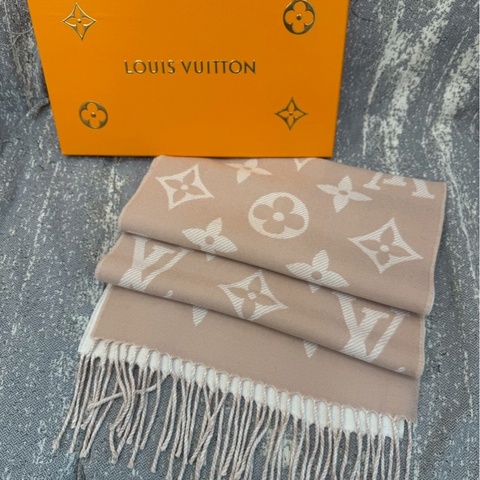 全新正品 Louis vuiton M77727 經典羊絨圍巾 粉色