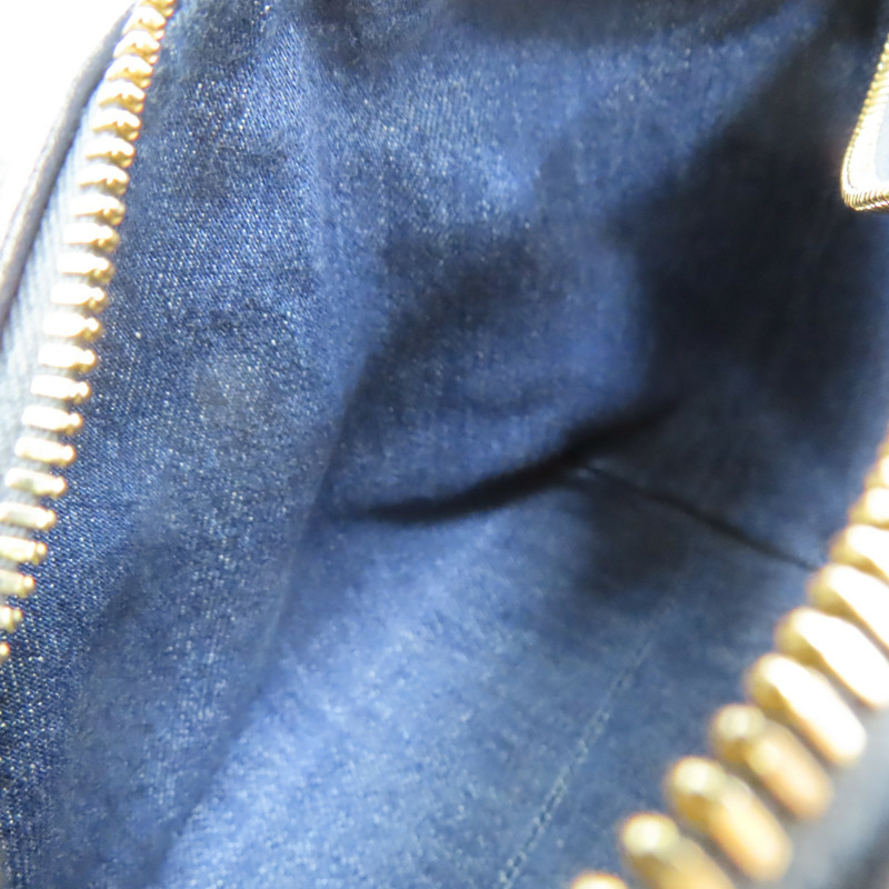 深藍色 牛皮 丹寧布 mini wallace 手提包【BOTTEGA VENETA 寶緹嘉】 796393-4