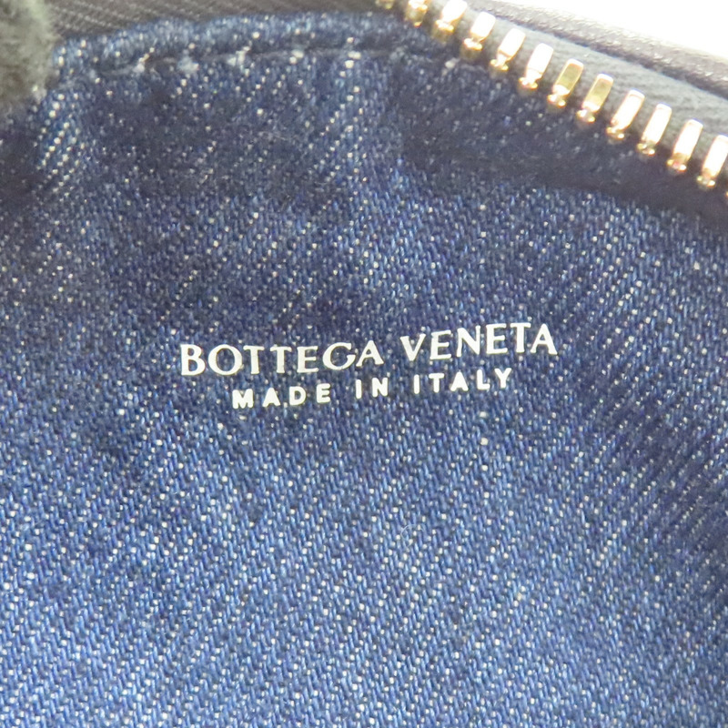 深藍色 牛皮 丹寧布 mini wallace 手提包【BOTTEGA VENETA 寶緹嘉】 796393-6