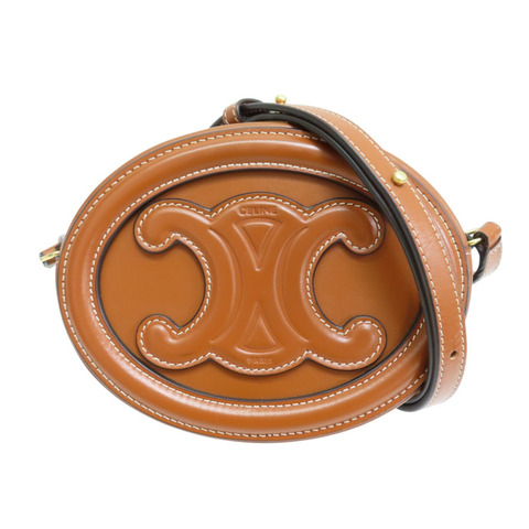 棕色 牛皮 CUIR TRIOMPHE 單肩包 肩背包【CELINE 賽琳】