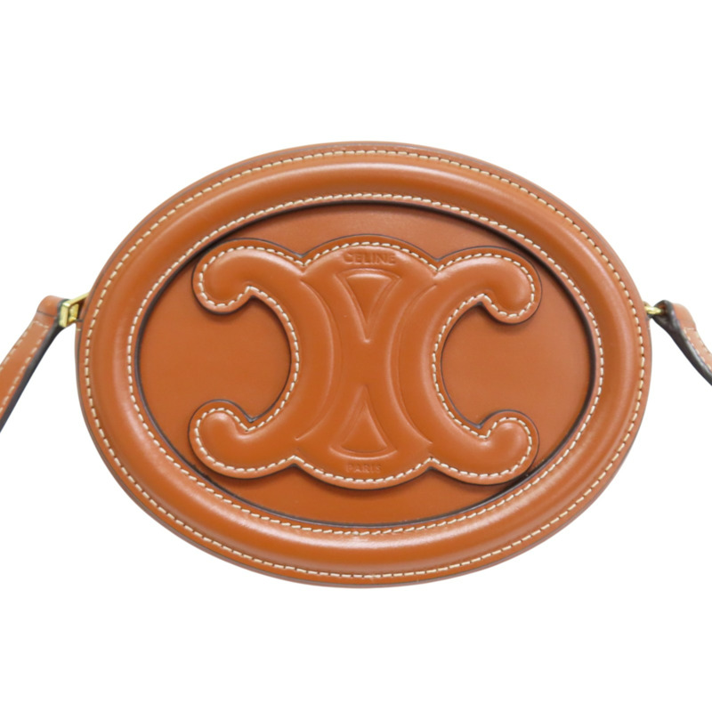 棕色 牛皮 CUIR TRIOMPHE 單肩包 肩背包【CELINE 賽琳】-1