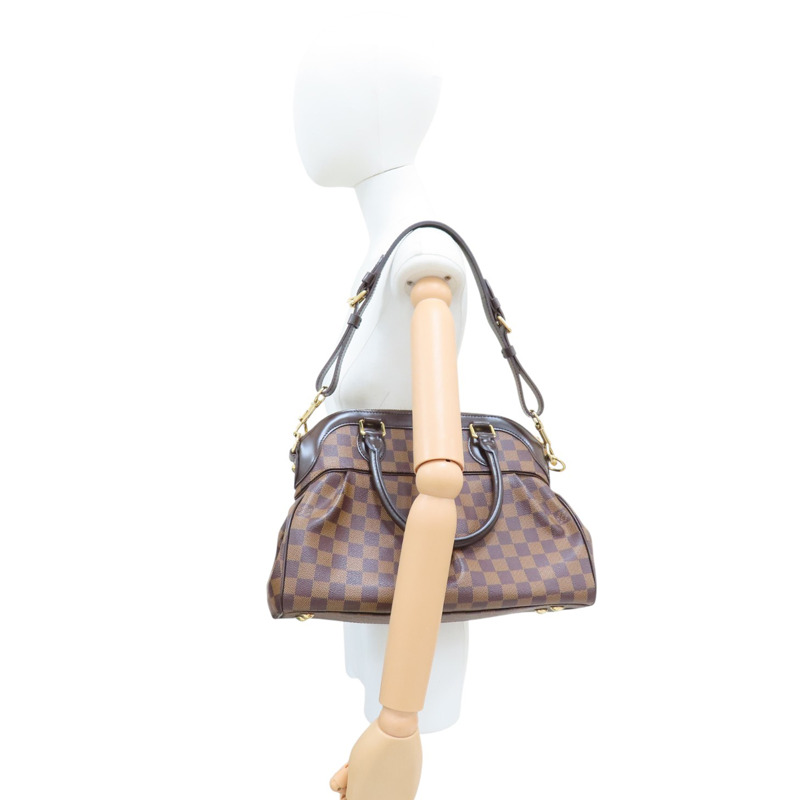 棕色 棋盤格 帆布 Trevi PM 兩用包【LOUIS VUITTON LV 路易威登】 N51997-7