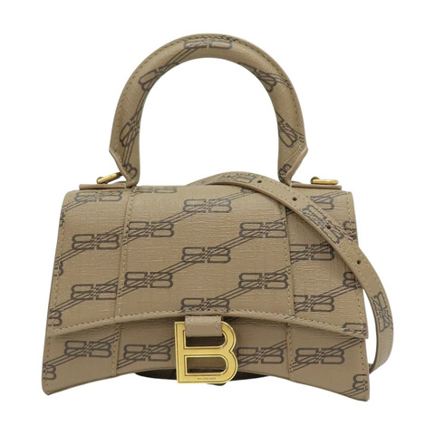 棕色 牛皮 Hourglass XS 兩用包 #592833【Balenciaga 巴黎世家】 #592833