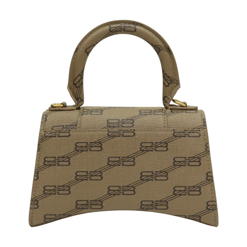 棕色 牛皮 Hourglass XS 兩用包 #592833【Balenciaga 巴黎世家】 #592833-1