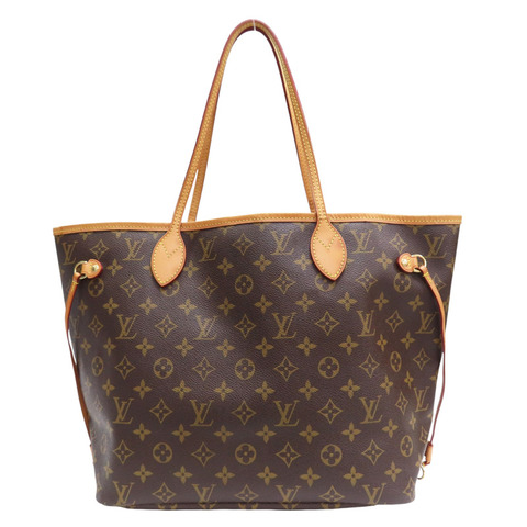 棕色 原花 帆布 NEVERFULL MM 托特包 肩背包【LOUIS VUITTON LV 路易威登】 M40156