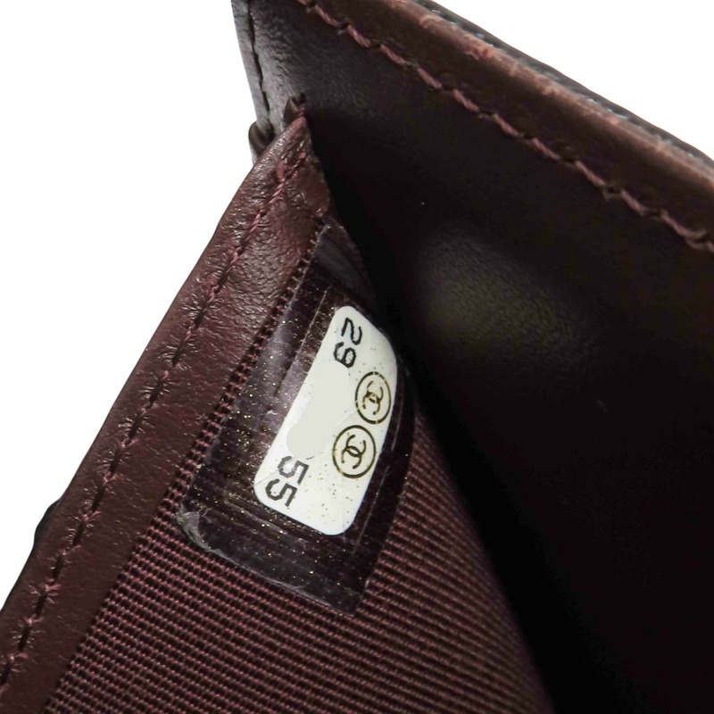 黑色牛皮 菱格紋 荔枝紋 扣式短夾 金扣【CHANEL 香奈兒】 AP0231-7