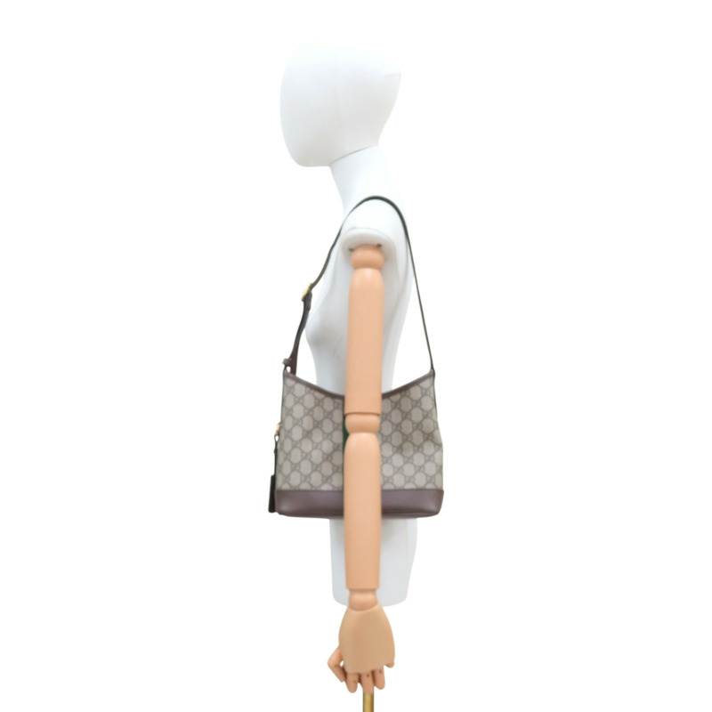 烏木色 GG 帆布 牛皮 Ophidia 小號 肩背包【GUCCI 古馳】 781402-10