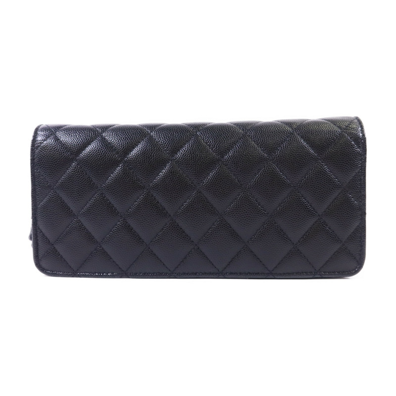CHANEL 牛皮皮革Flap Phone Bag銀扣鏈帶肩背袋-1