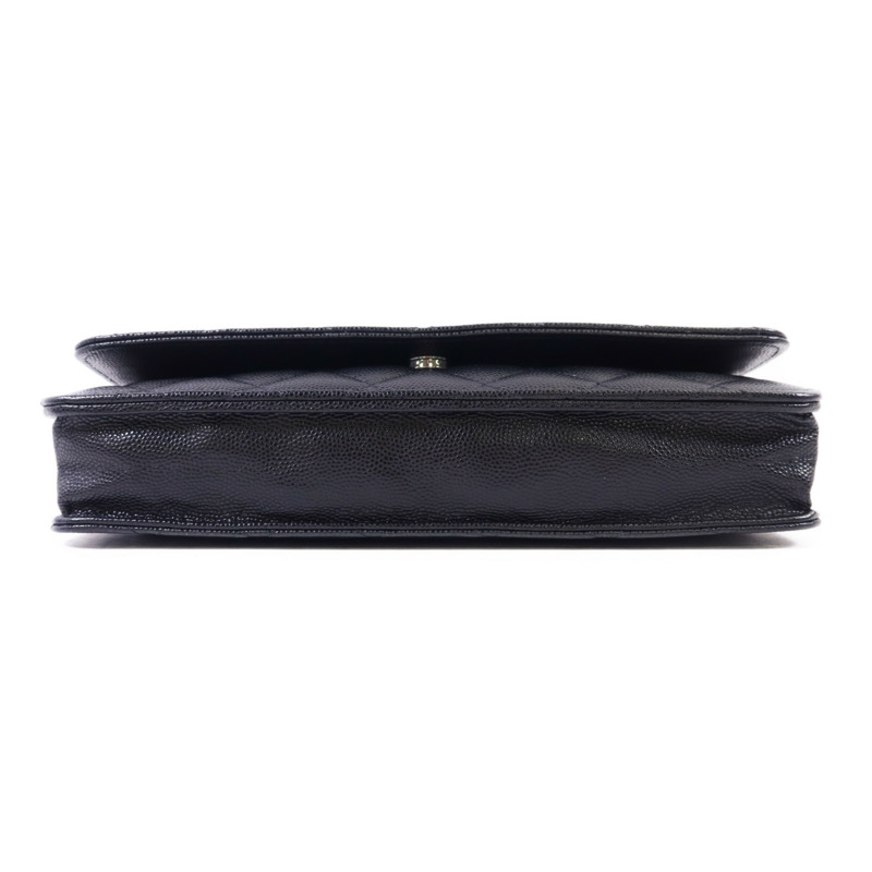 CHANEL 牛皮皮革Flap Phone Bag銀扣鏈帶肩背袋-3
