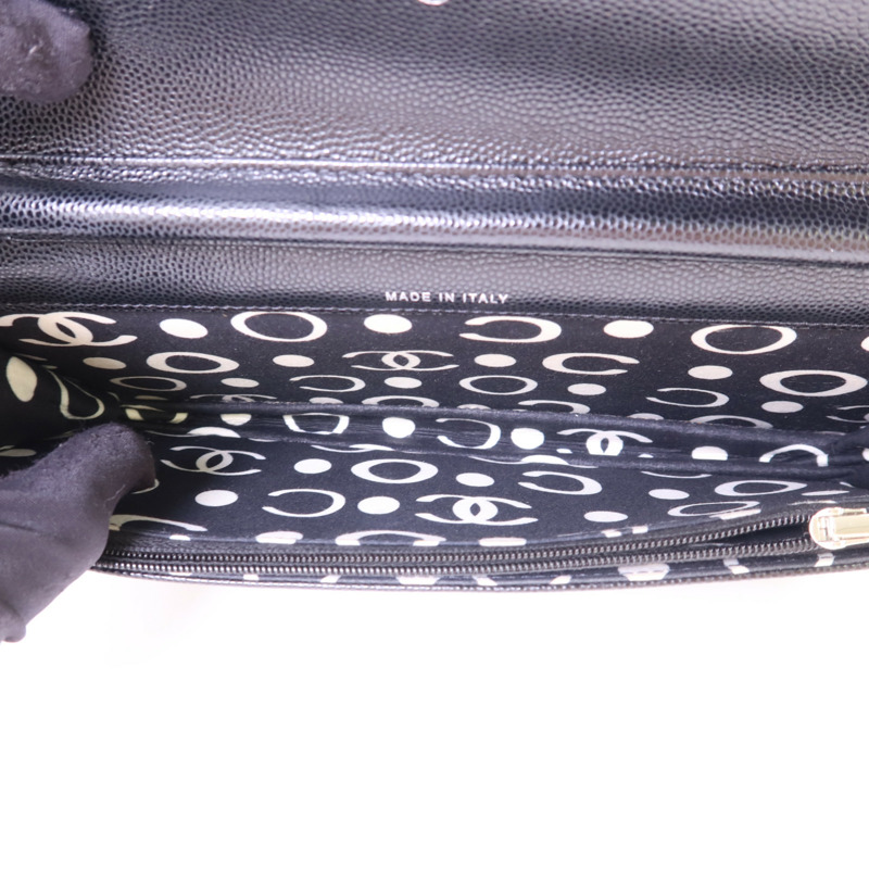 CHANEL 牛皮皮革Flap Phone Bag銀扣鏈帶肩背袋-5