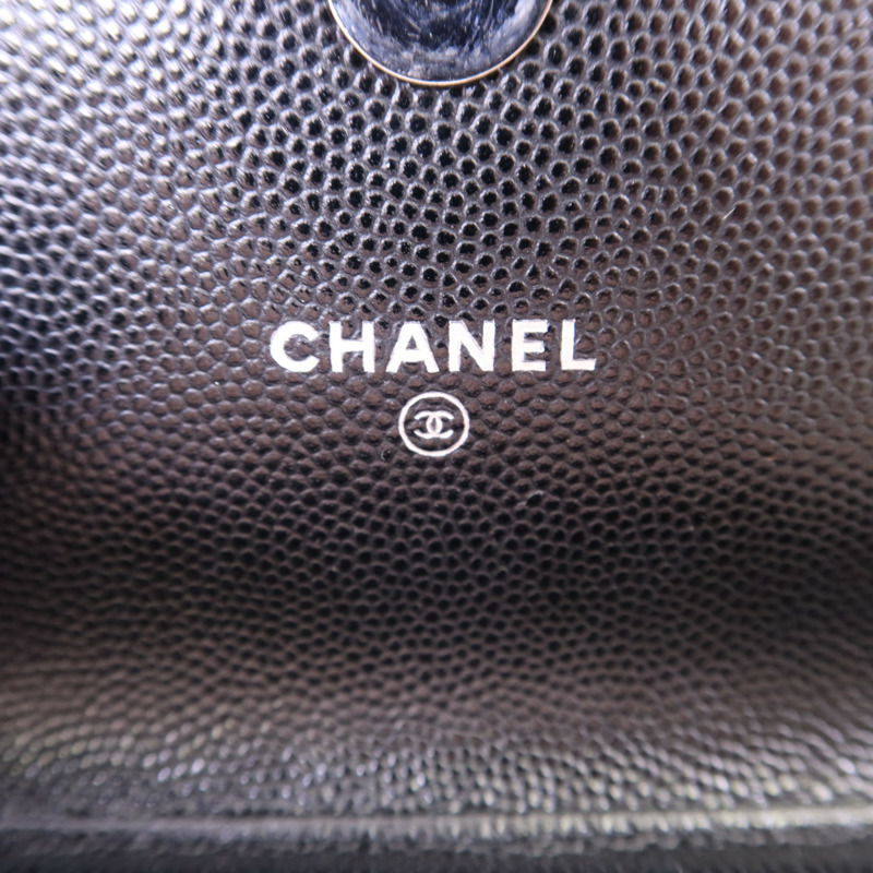 CHANEL 牛皮皮革Flap Phone Bag銀扣鏈帶肩背袋-6