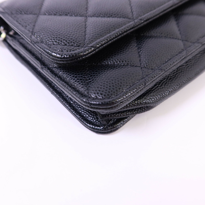 CHANEL 牛皮皮革Flap Phone Bag銀扣鏈帶肩背袋-13