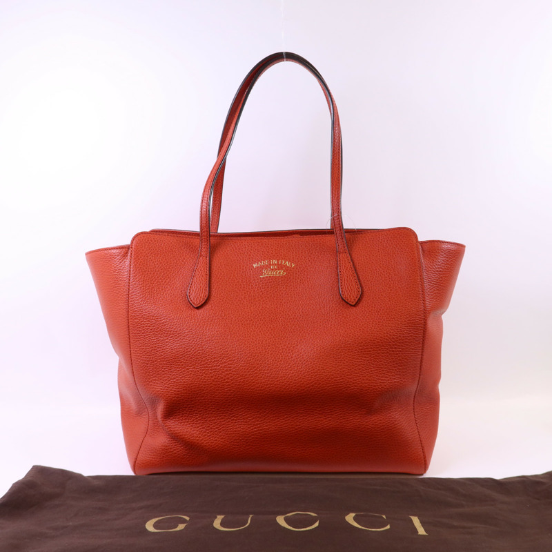 GUCCI 牛皮皮革Swing Tote Bag手挽袋-14