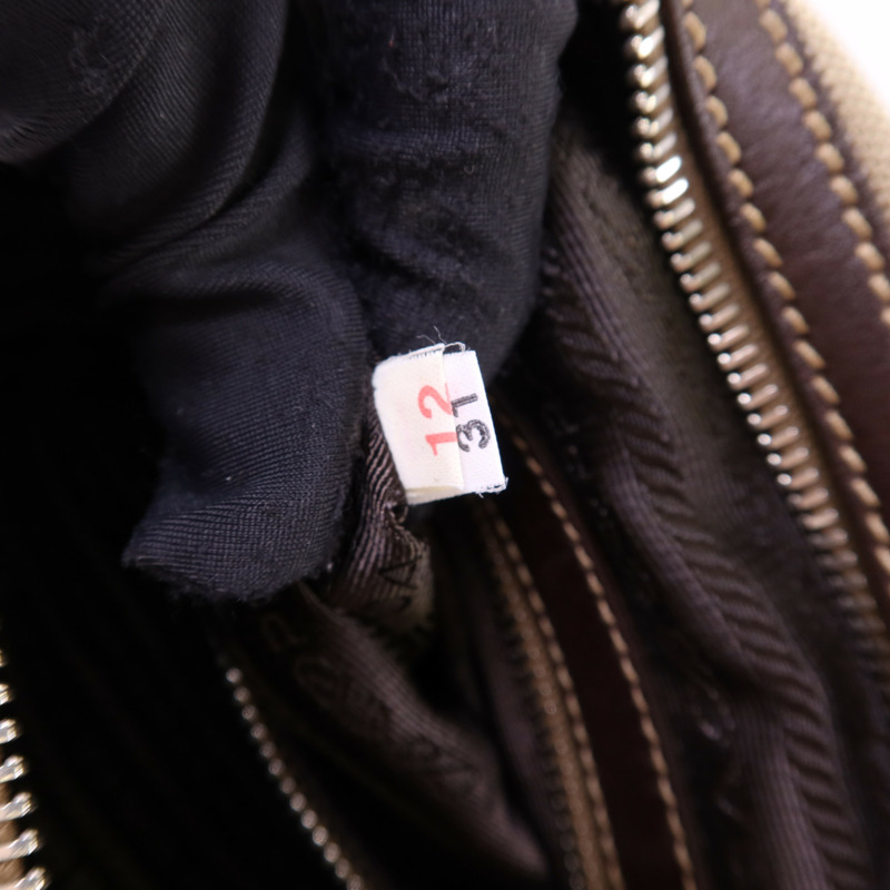 PRADA 帆布Shoulder Bag銀扣肩背袋-7
