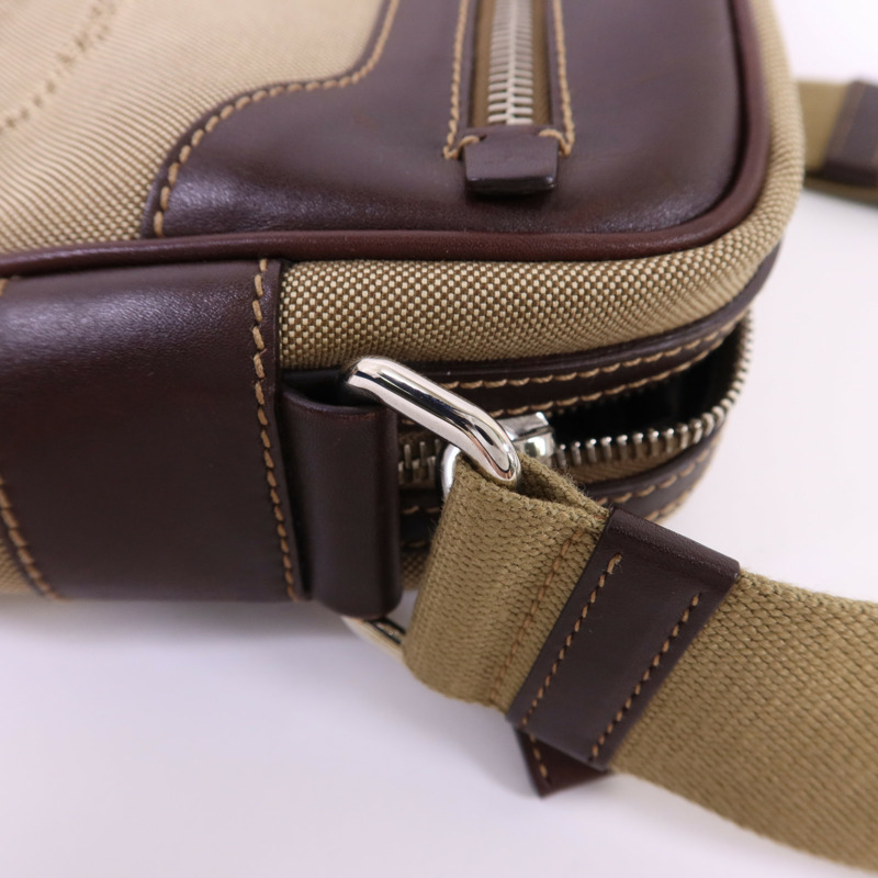 PRADA 帆布Shoulder Bag銀扣肩背袋-9