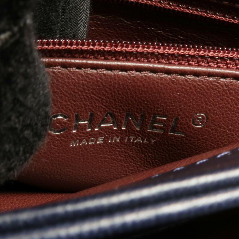 CHANEL 羊皮皮革Trendy CC Large銀扣手挽肩背兩用袋-6