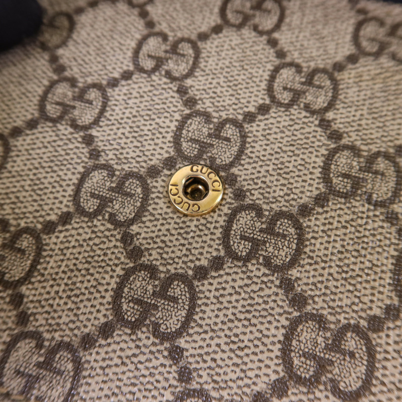 GUCCI 塗層帆布Wallet On Chain金扣鏈帶肩背袋-7