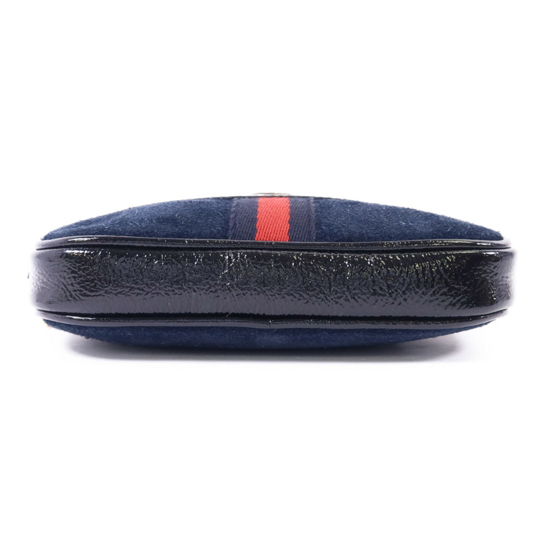 GUCCI 絨布/漆皮皮革Accessories Pouch金扣手拿包-3