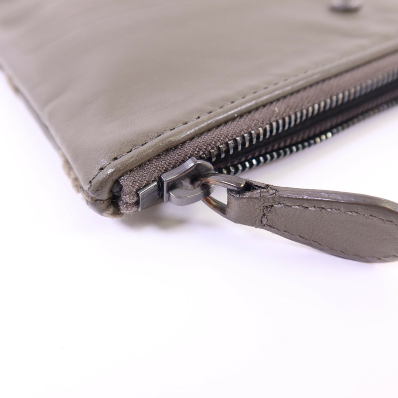 BOTTEGA VENETA 織紋皮革/天鵝絨Long Wallet長錢包-11