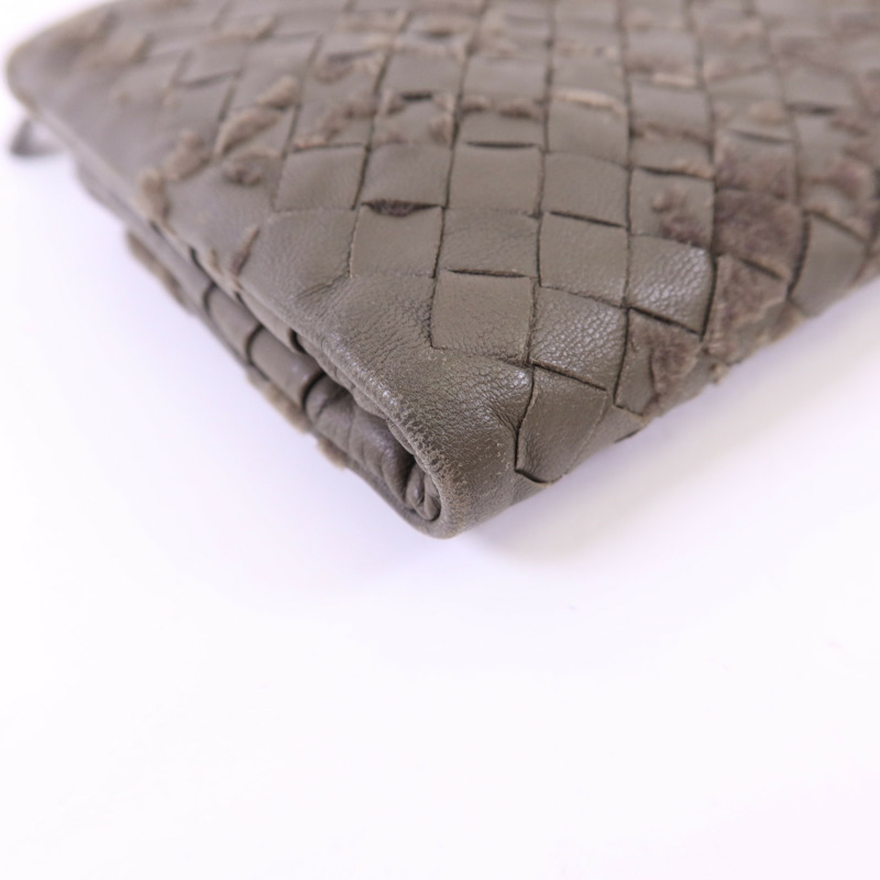 BOTTEGA VENETA 織紋皮革/天鵝絨Long Wallet長錢包-16