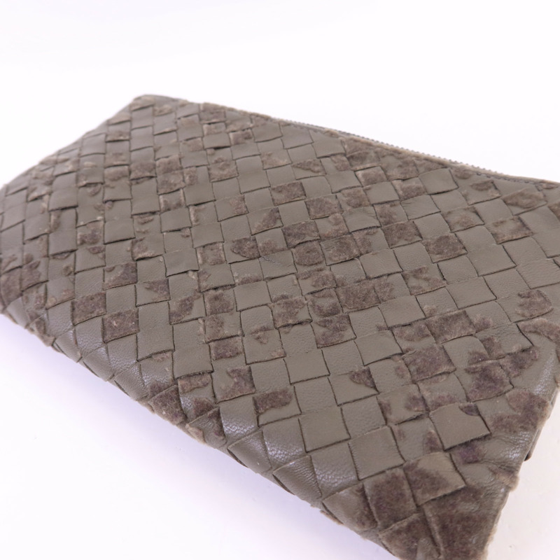 BOTTEGA VENETA 織紋皮革/天鵝絨Long Wallet長錢包-17