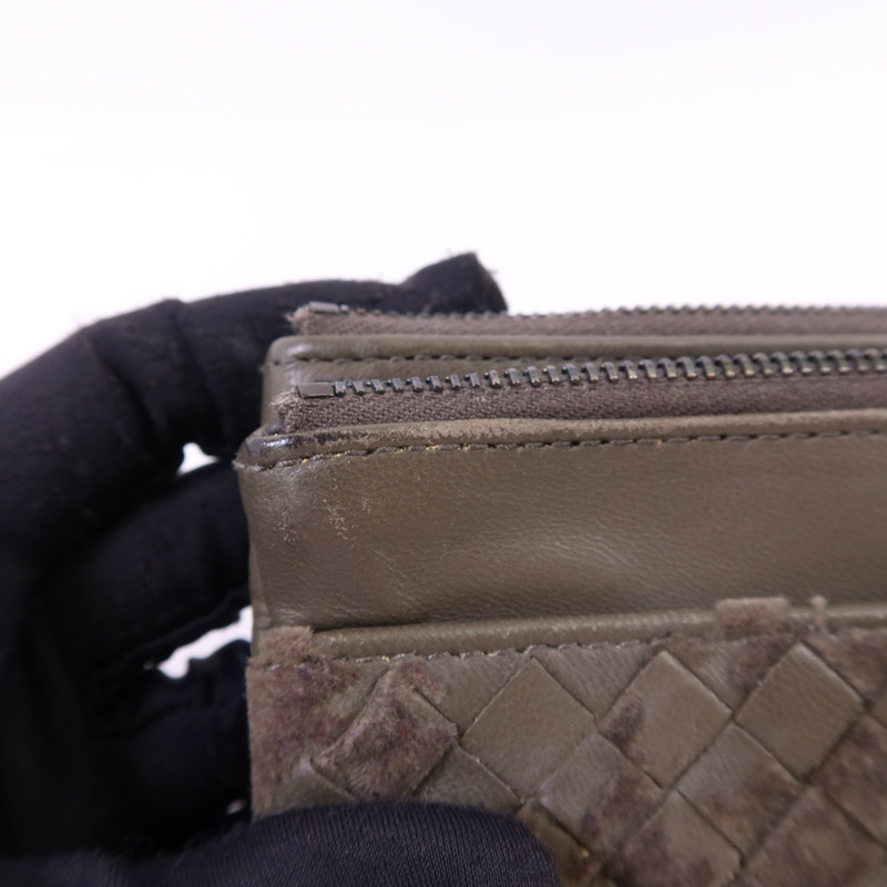 BOTTEGA VENETA 織紋皮革/天鵝絨Long Wallet長錢包-19