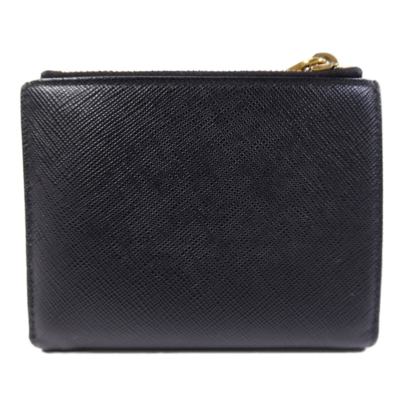 PRADA Saffiano皮革Bifold Wallet金扣錢包-1