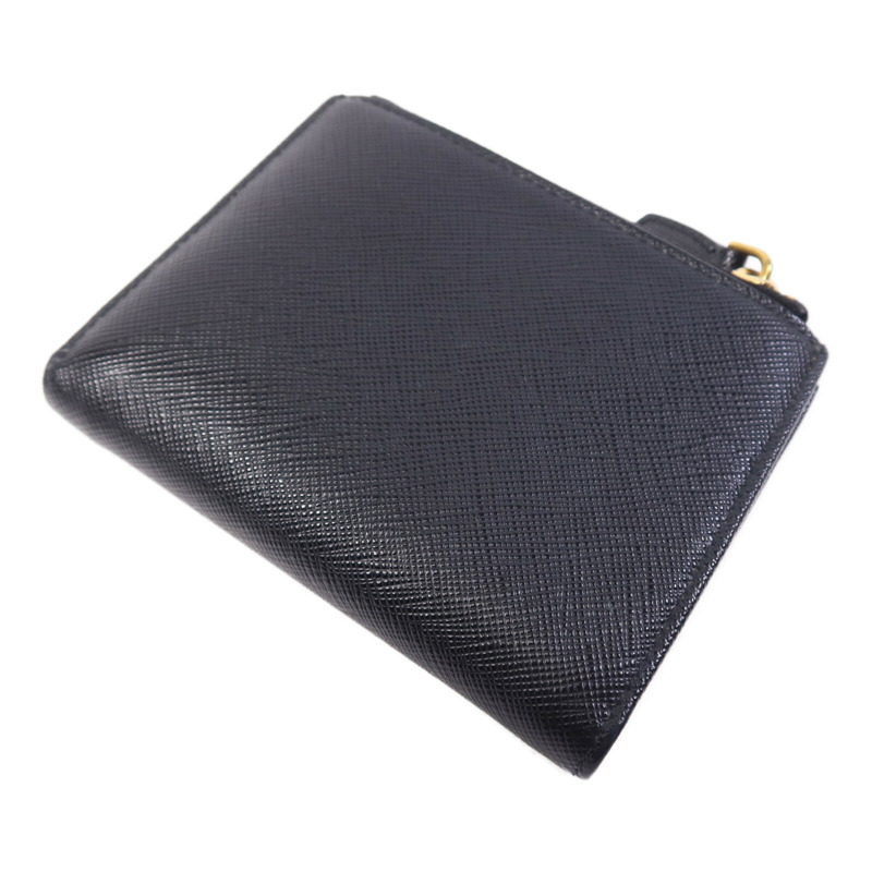 PRADA Saffiano皮革Bifold Wallet金扣錢包-3