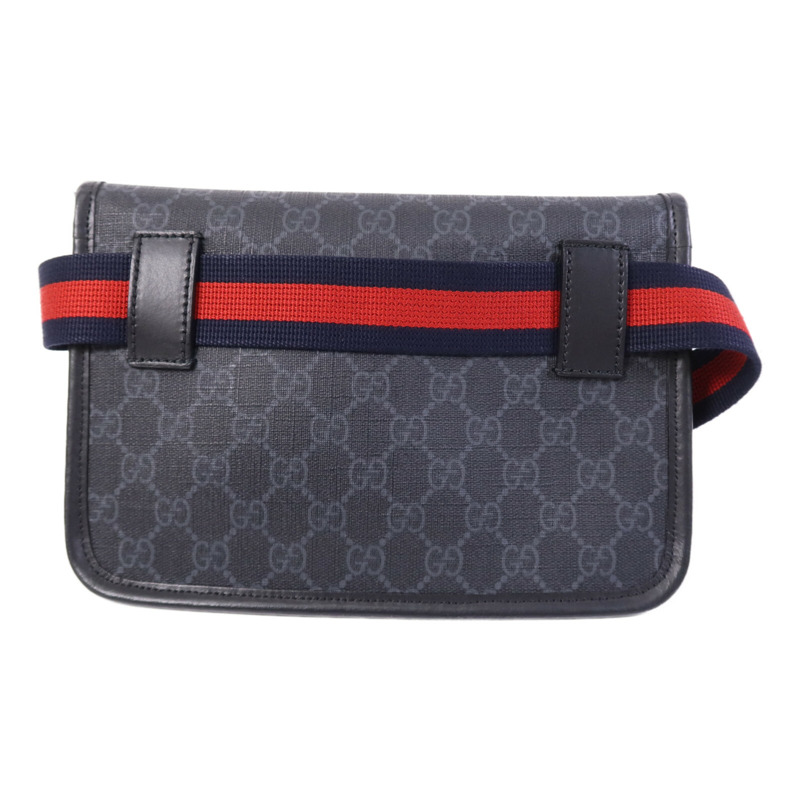 GUCCI 塗層帆布GG Supreme Waist Bag銀扣腰包-2