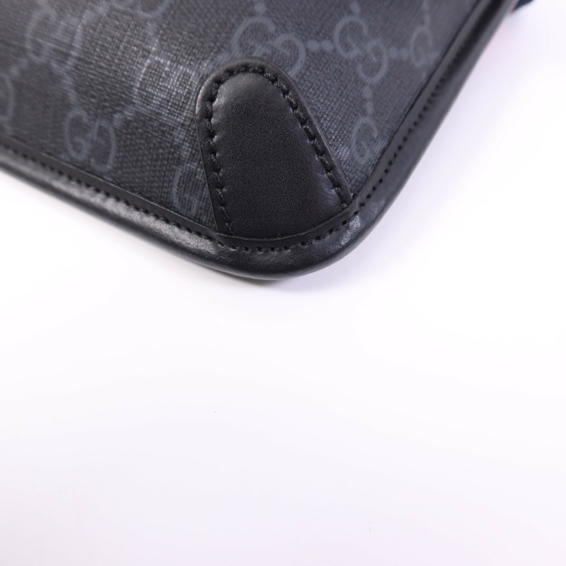 GUCCI 塗層帆布GG Supreme Waist Bag銀扣腰包-8