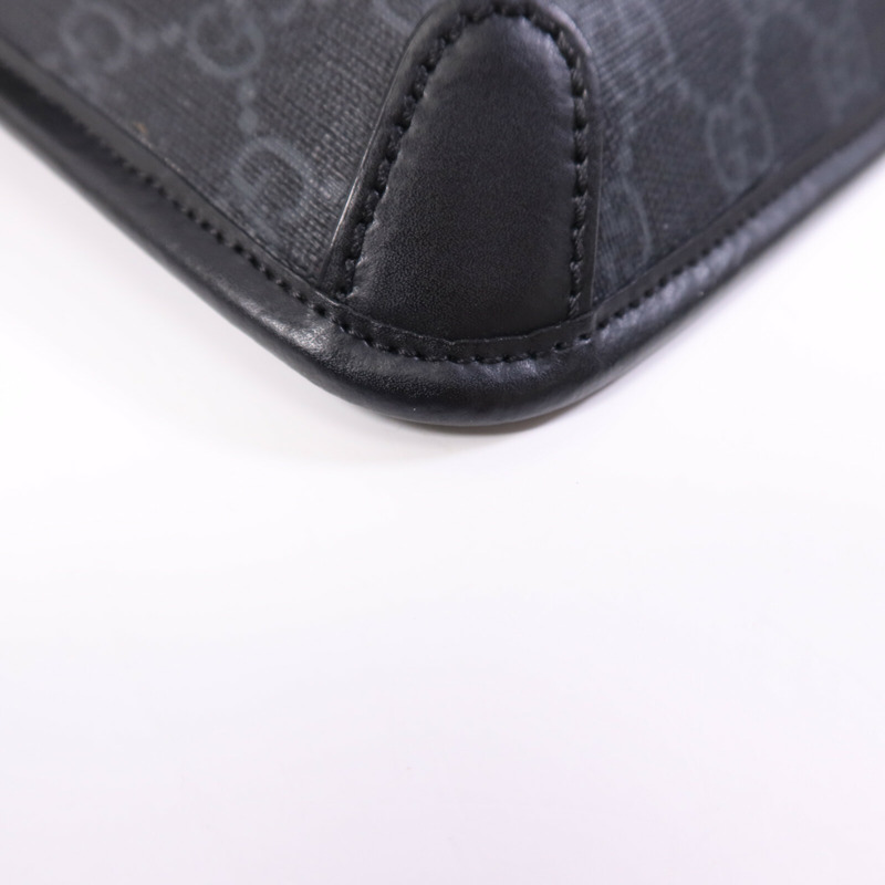 GUCCI 塗層帆布GG Supreme Waist Bag銀扣腰包-9