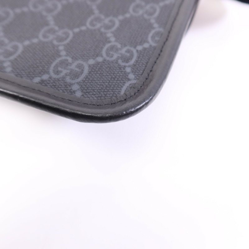 GUCCI 塗層帆布GG Supreme Waist Bag銀扣腰包-10