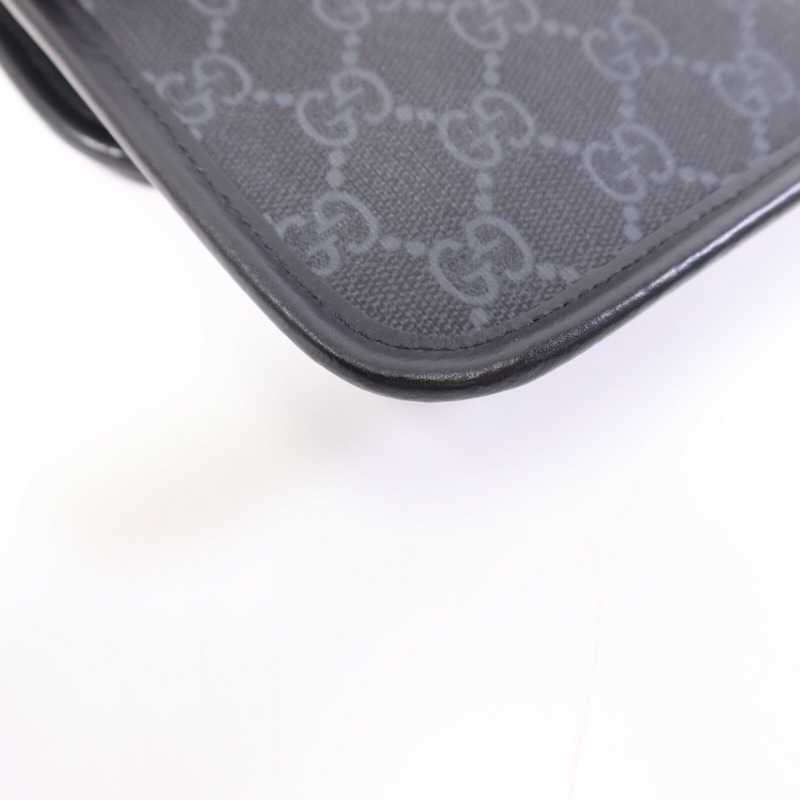 GUCCI 塗層帆布GG Supreme Waist Bag銀扣腰包-11