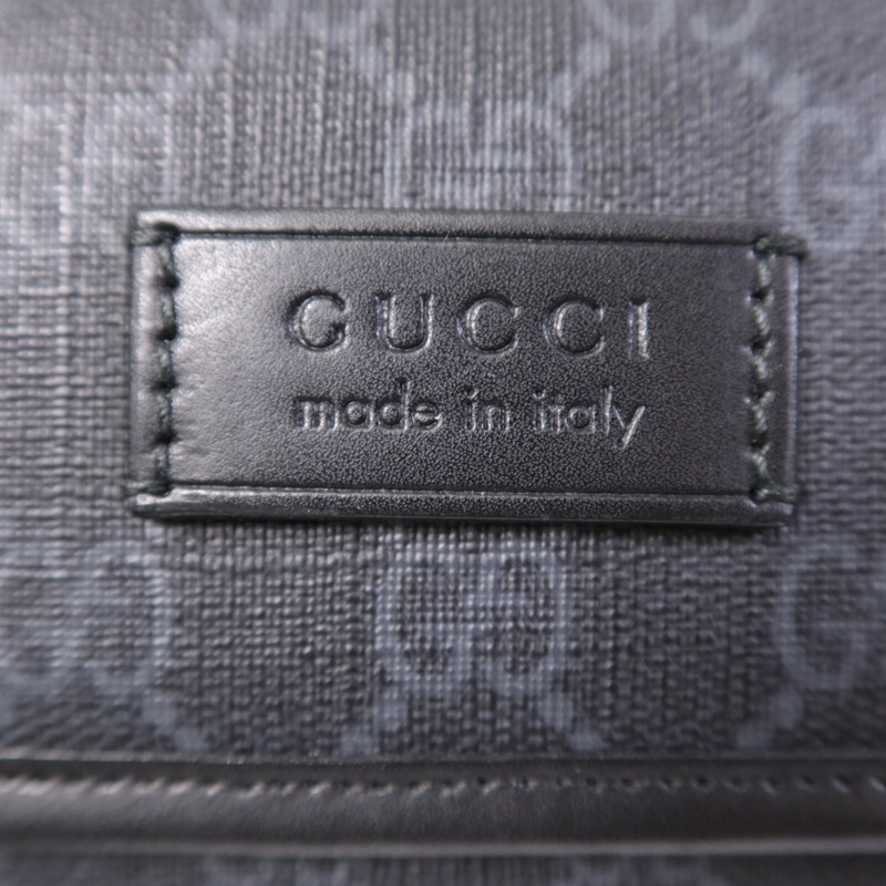 GUCCI 塗層帆布GG Supreme Waist Bag銀扣腰包-12