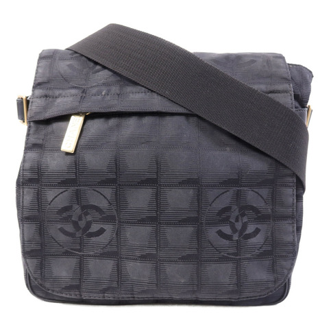 CHANEL 尼龍Travel Line金扣肩背袋