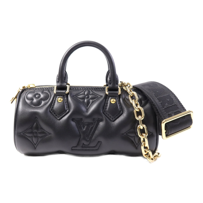 LOUIS VUITTON Monogram Empreinte Papillon BB Bubblegram金扣手挽肩背兩用袋-0